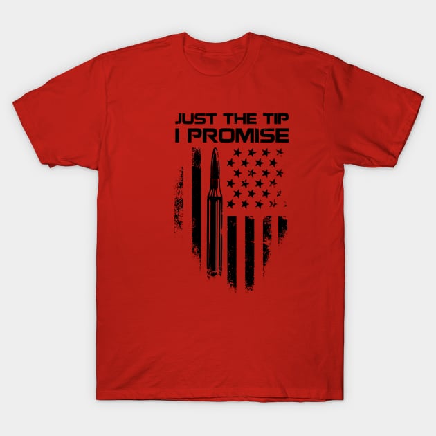 Just The Tip Funny Axe Throwing T-Shirt by Robettino900